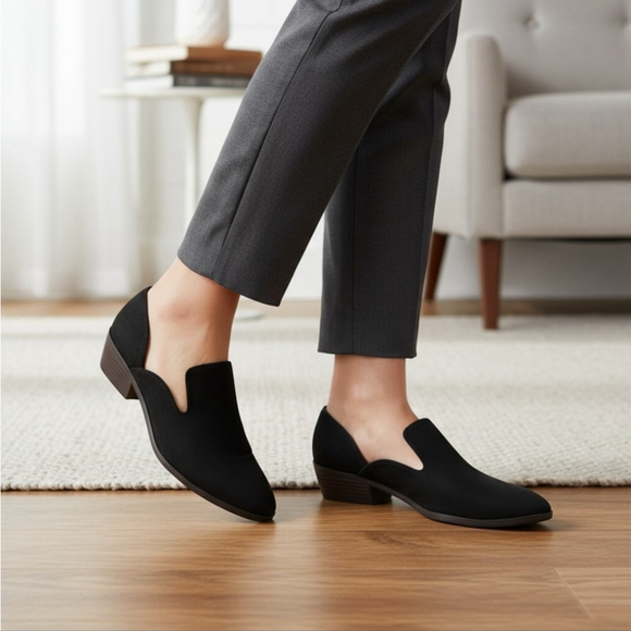 Lucky Brand Modern Western Oxford Loafers Moccasins 8.5 M BLACK White Brush - Picture 15 of 16